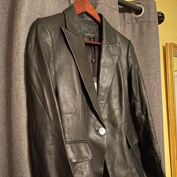 Black leather blazer by Kori Halperin - Picture 4 of 6